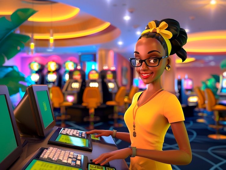 Studio dealer langsung Spadegaming dengan setup multi-kamera dan meja HD